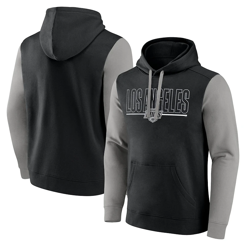 Sweat à capuche en polaire noir avec logo Athletic Los Angeles Kings Deliver pour homme