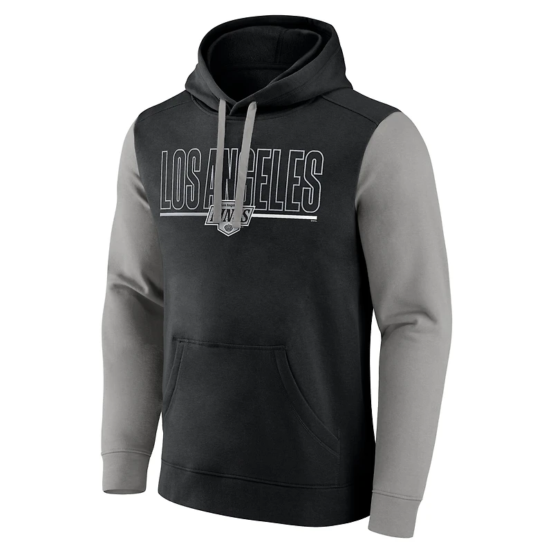 Sweat à capuche en polaire noir avec logo Athletic Los Angeles Kings Deliver pour homme