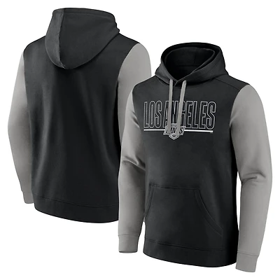 Men's Logo Athletic Black Los Angeles Kings Deliver Fleece Pullover Hoodie