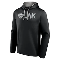 Men's Logo Athletic Black Los Angeles Kings Head Start Pullover Hoodie