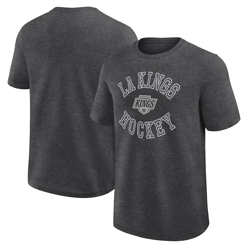 T-shirt Athletic Heather Charcoal pour homme avec logo des Los Angeles Kings