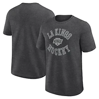 T-shirt Athletic Heather Charcoal pour homme avec logo des Los Angeles Kings