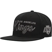 Casquette Snapback noire Mitchell & Ness des Kings de Los Angeles Core Team Script 2.0 pour hommes