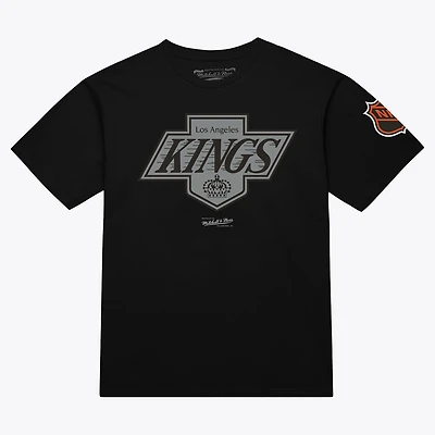 Men's Mitchell & Ness Black Los Angeles Kings Core Vintage Logo T-Shirt