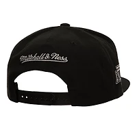 Casquette Snapback noire Los Angeles Kings Retro Script Colorblock Mitchell & Ness pour hommes