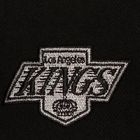 Men's Mitchell & Ness Black Los Angeles Kings Retro Script Colorblock Snapback Hat