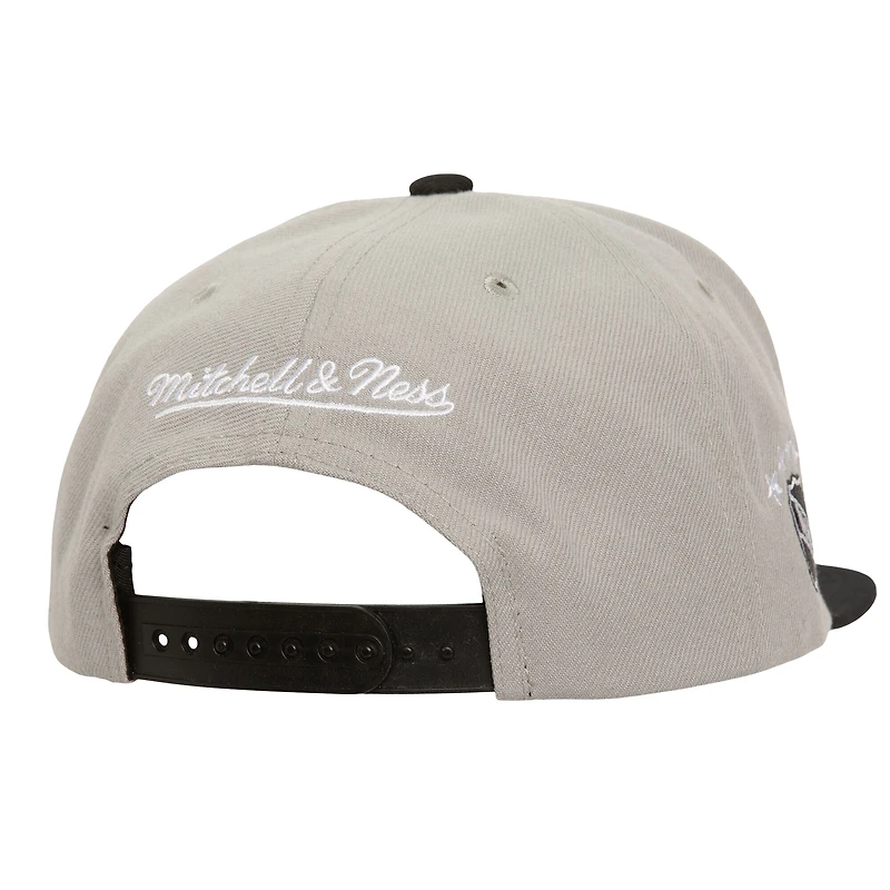 Casquette snapback triple up gris pour homme Mitchell & Ness Los Angeles Kings