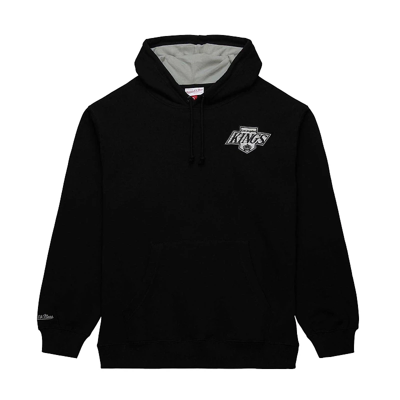 Sweat-shirt en molleton avec nom et numéro de qualité supérieure pour hommes Mitchell & Ness Wayne Gretzky noir Los Angeles Kings
