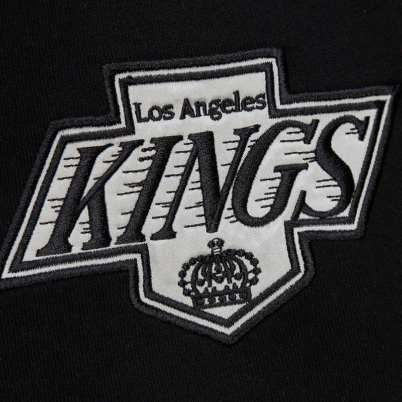 Sweat-shirt en molleton avec nom et numéro de qualité supérieure pour hommes Mitchell & Ness Wayne Gretzky noir Los Angeles Kings