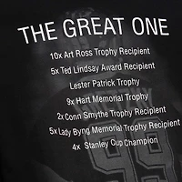 Sweat-shirt en molleton avec nom et numéro de qualité supérieure pour hommes Mitchell & Ness Wayne Gretzky noir Los Angeles Kings