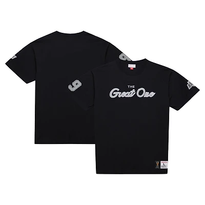 T-shirt noir avec logo vintage surnom premium des Kings de Los Angeles Mitchell & Ness Wayne Gretzky pour hommes