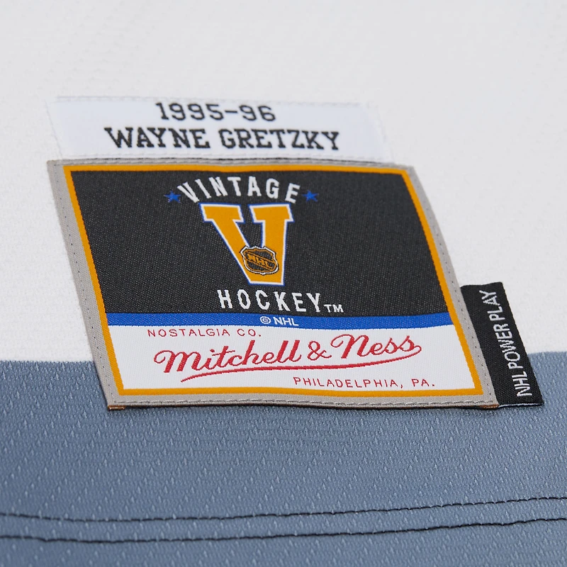 Men's Mitchell & Ness Wayne Gretzky White Los Angeles Kings 1995-96 Power Play Jersey