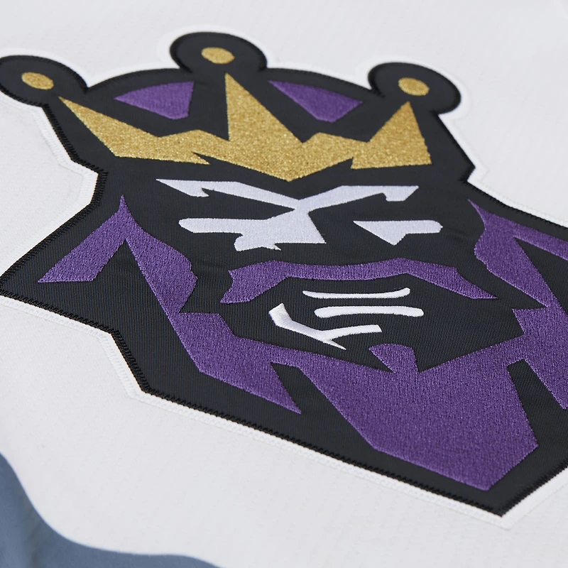 Men's Mitchell & Ness Wayne Gretzky White Los Angeles Kings Big Tall 1995-96 Blue Line 2.0 Jersey