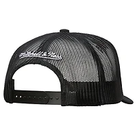 Men's Mitchell & Ness White/Black Los Angeles Kings Gridlock Trucker Adjustable Hat