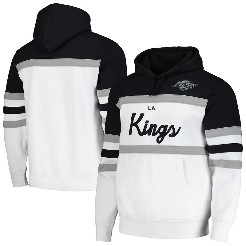 Sweat à capuche Mitchell & Ness pour hommes, blanc/noir, entraîneur-chef des Kings de Los Angeles