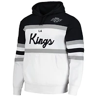 Men's Mitchell & Ness White/Black Los Angeles Kings Head Coach Pullover Hoodie