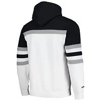 Men's Mitchell & Ness White/Black Los Angeles Kings Head Coach Pullover Hoodie