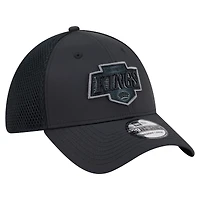 Casquette New Era noire Los Angeles Kings Blackout 39THIRTY Flex Fit pour homme