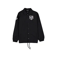 Veste New Era noire pour homme, modèle Los Angeles Kings Champions, à boutons-pression.