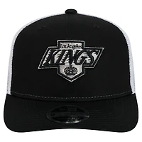 Men's New Era Black Los Angeles Kings Core Trucker 9SEVENTY Stretch-Snap Hat
