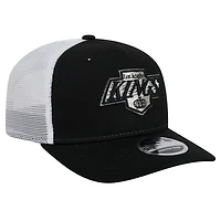 Men's New Era Black Los Angeles Kings Core Trucker 9SEVENTY Stretch-Snap Hat