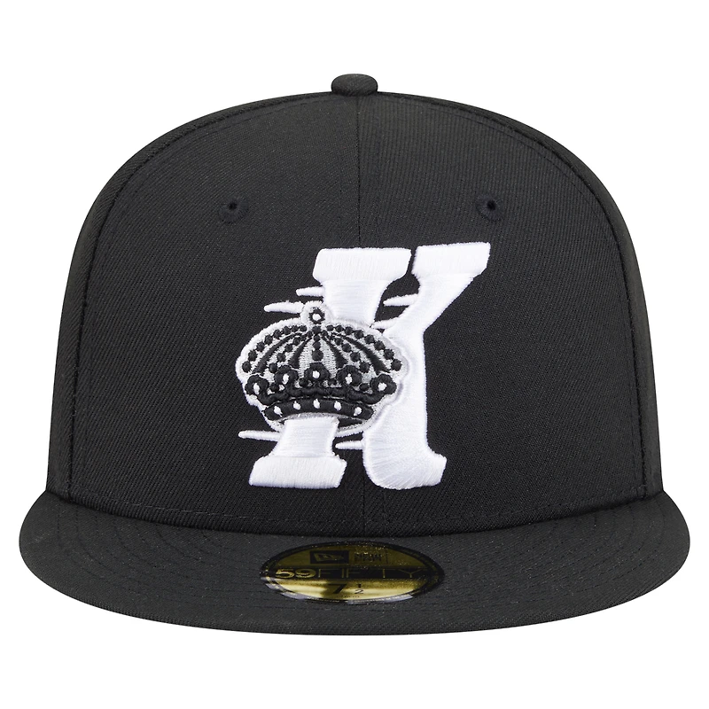 Casquette ajustée New Era Deceptor 59FIFTY noire des Kings de Los Angeles pour homme