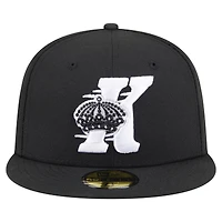 Casquette ajustée New Era Deceptor 59FIFTY noire des Kings de Los Angeles pour homme