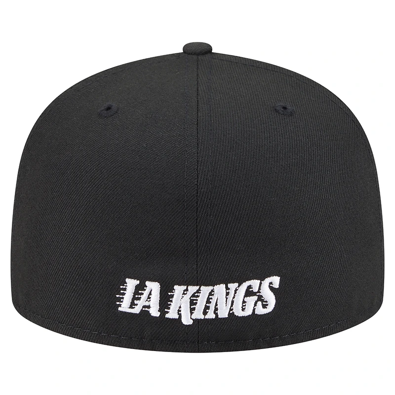 Casquette ajustée New Era Deceptor 59FIFTY noire des Kings de Los Angeles pour homme