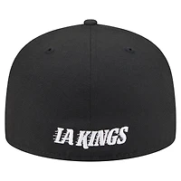 Casquette ajustée New Era Deceptor 59FIFTY noire des Kings de Los Angeles pour homme