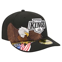 Men's New Era  Black Los Angeles Kings Freedom Pre-Curved 59FIFTY Fitted Hat