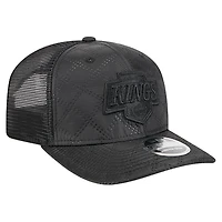Casquette de camionneur ajustable New Era 9SEVENTY en nylon matelassé noir des Kings de Los Angeles pour homme