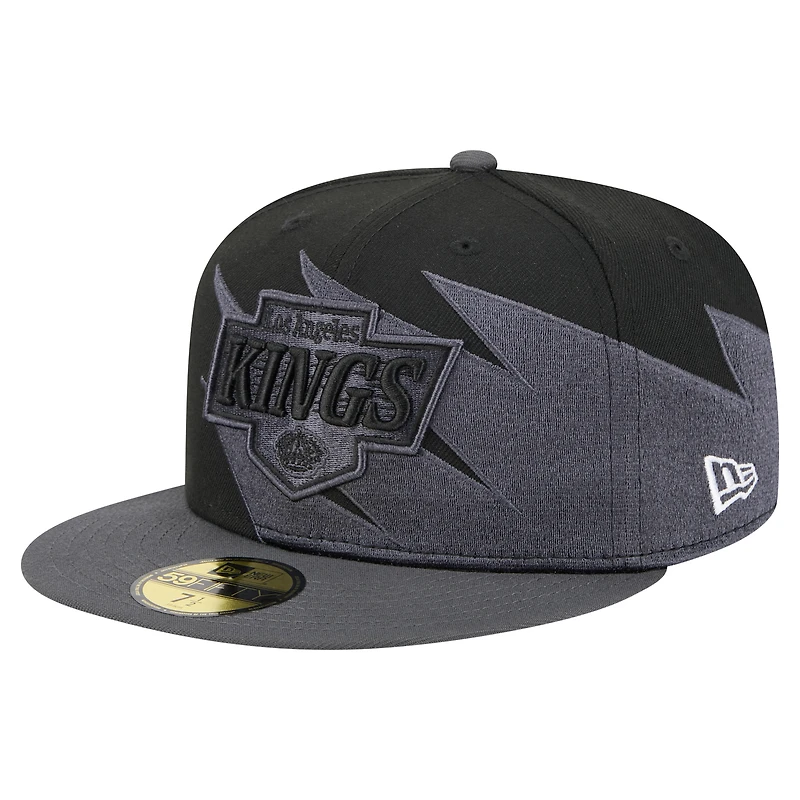 Men's New Era  Black Los Angeles Kings Spikes 59FIFTY Fitted Hat