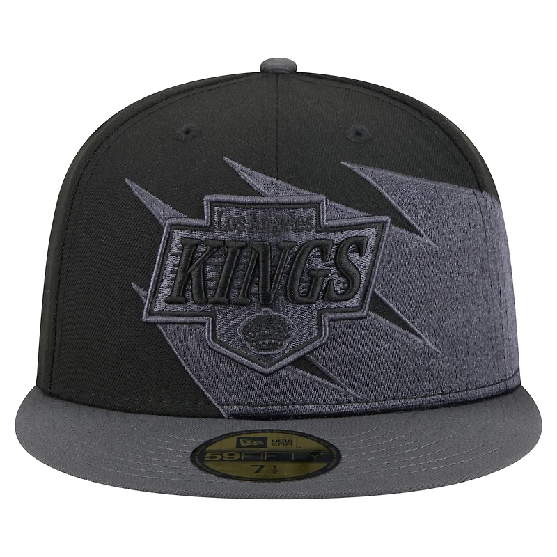 Men's New Era  Black Los Angeles Kings Spikes 59FIFTY Fitted Hat
