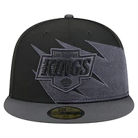 Men's New Era  Black Los Angeles Kings Spikes 59FIFTY Fitted Hat