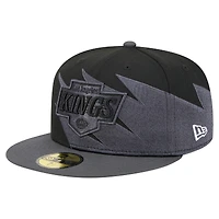 Men's New Era  Black Los Angeles Kings Spikes 59FIFTY Fitted Hat