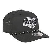 Men's New Era  Black Los Angeles Kings Sport Vented 9SEVENTY Rope Adjustable Hat
