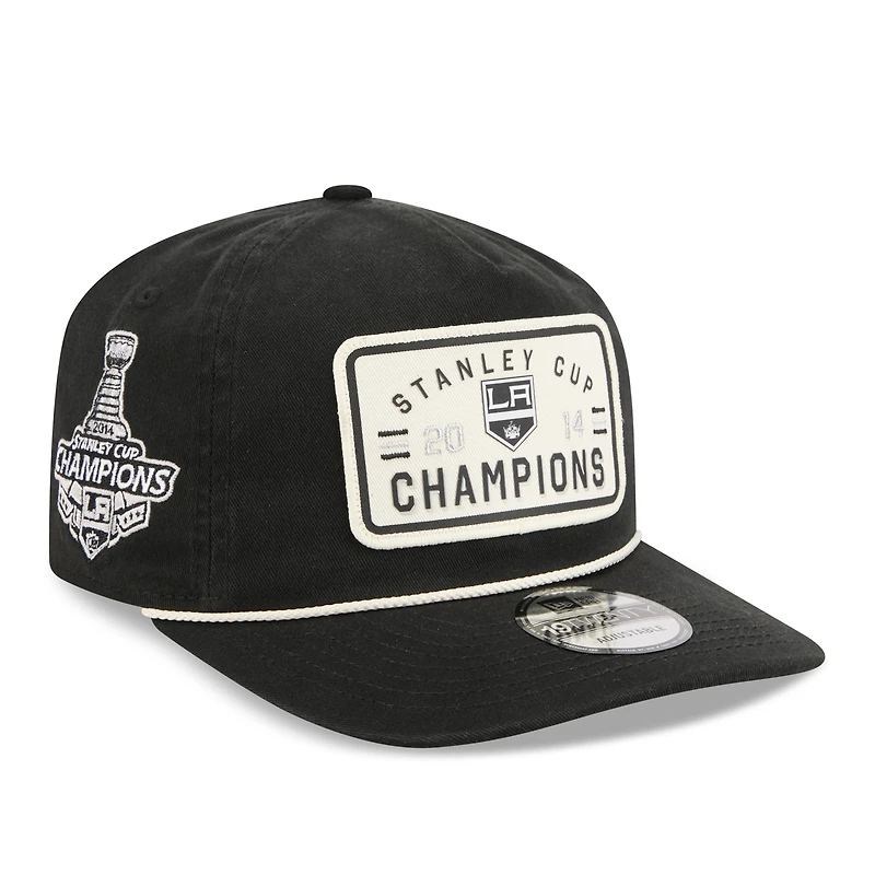 Men's New Era  Black Los Angeles Kings Throwback Stanley Cup Champions Side Patch 19TWENTY Adjustable Hat
