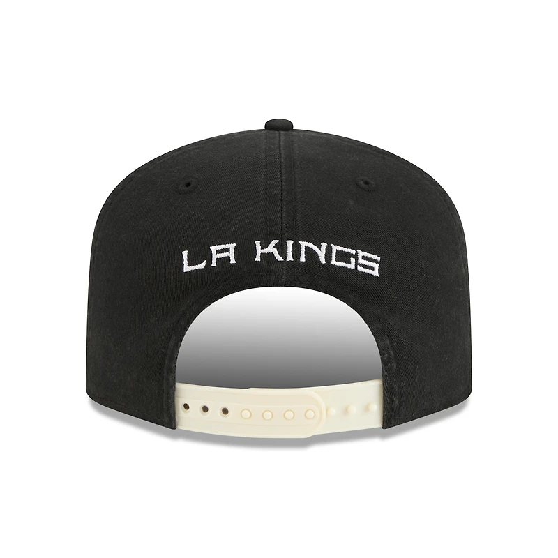 Men's New Era  Black Los Angeles Kings Throwback Stanley Cup Champions Side Patch 19TWENTY Adjustable Hat