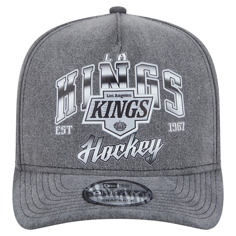 Casquette pré-courbée 9FIFTY à visière rabattable New Era anthracite des Kings de Los Angeles pour homme