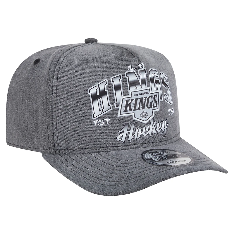 Casquette pré-courbée 9FIFTY à visière rabattable New Era anthracite des Kings de Los Angeles pour homme