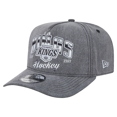 Casquette pré-courbée 9FIFTY à visière rabattable New Era anthracite des Kings de Los Angeles pour homme