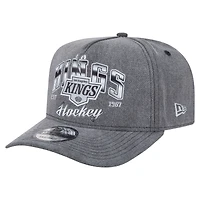 Casquette pré-courbée 9FIFTY à visière rabattable New Era anthracite des Kings de Los Angeles pour homme