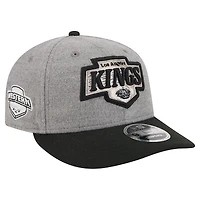 Men's New Era  Gray/Black Los Angeles Kings Wool Pin Low Profile 9FIFTY Snapback Hat
