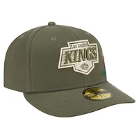 Casquette ajustée New Era 59FIFTY olive Los Angeles Kings à imprimé floral ton sur pour homme