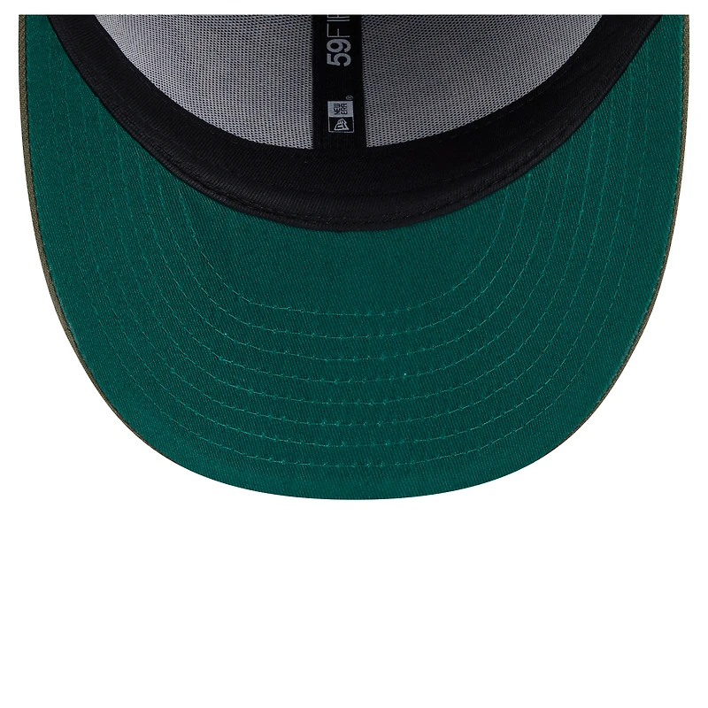 Men's New Era Olive Los Angeles Kings Tonal Florals 59FIFTY Fitted Hat