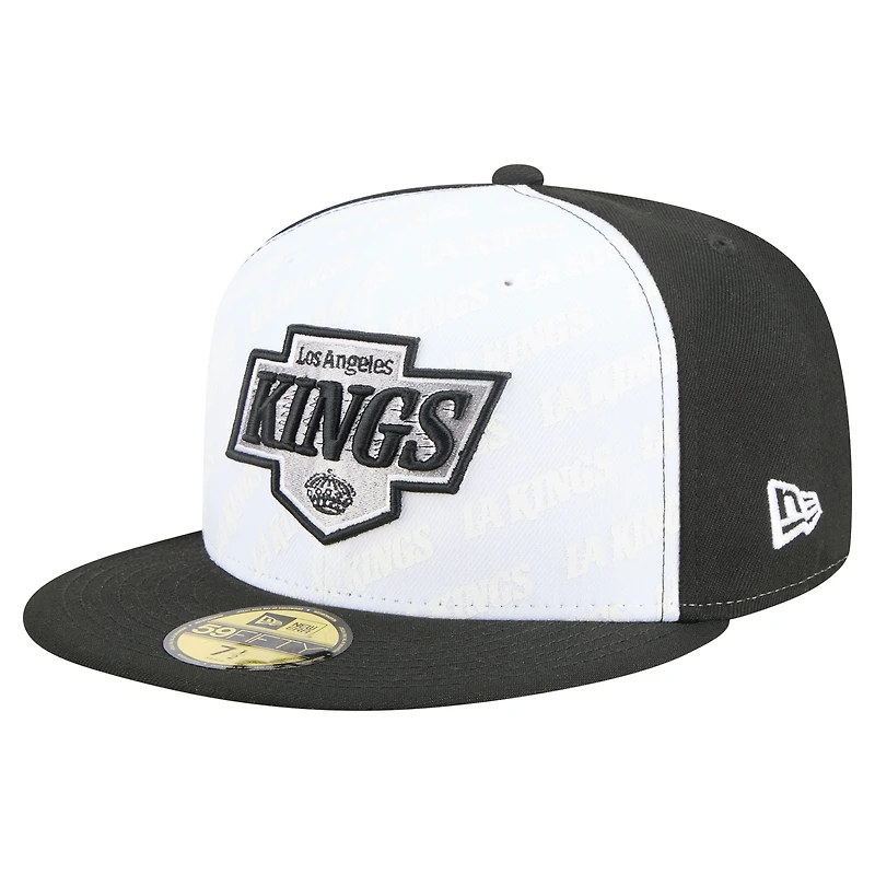 Men's New Era White/Black Los Angeles Kings Repeat Two-Tone 59FIFTY Fitted Hat
