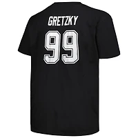 Profil pour homme Wayne Gretzky T-shirt noir avec nom et numéro des Kings de Los Angeles