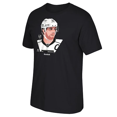 T-shirt Reebok Anze Kopitar pour homme, noir, Los Angeles Kings Front Player Graphic
