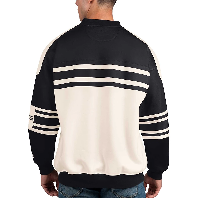 Sweat-shirt à col rond en polaire Starter White Los Angeles Kings Defense pour hommes