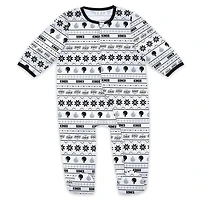 Ensemble de Noël pour nouveau-né WEAR by Erin Andrews avec pyjama et bavoir à fermeture éclair imprimé intégral des Kings Los Angeles